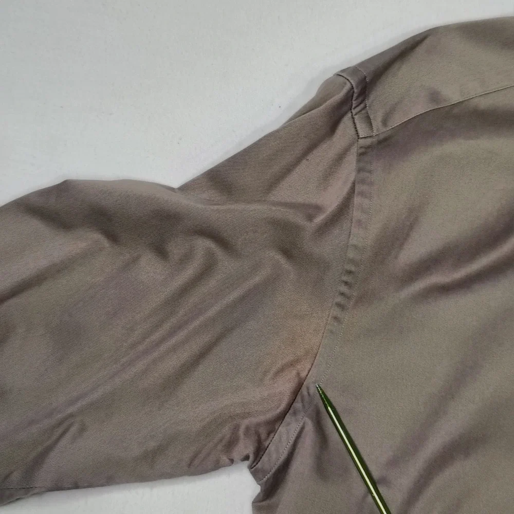 Gucci Mens Button Down Shirt 16.5 42 Brown Cotton Blend Made in Italy Designer